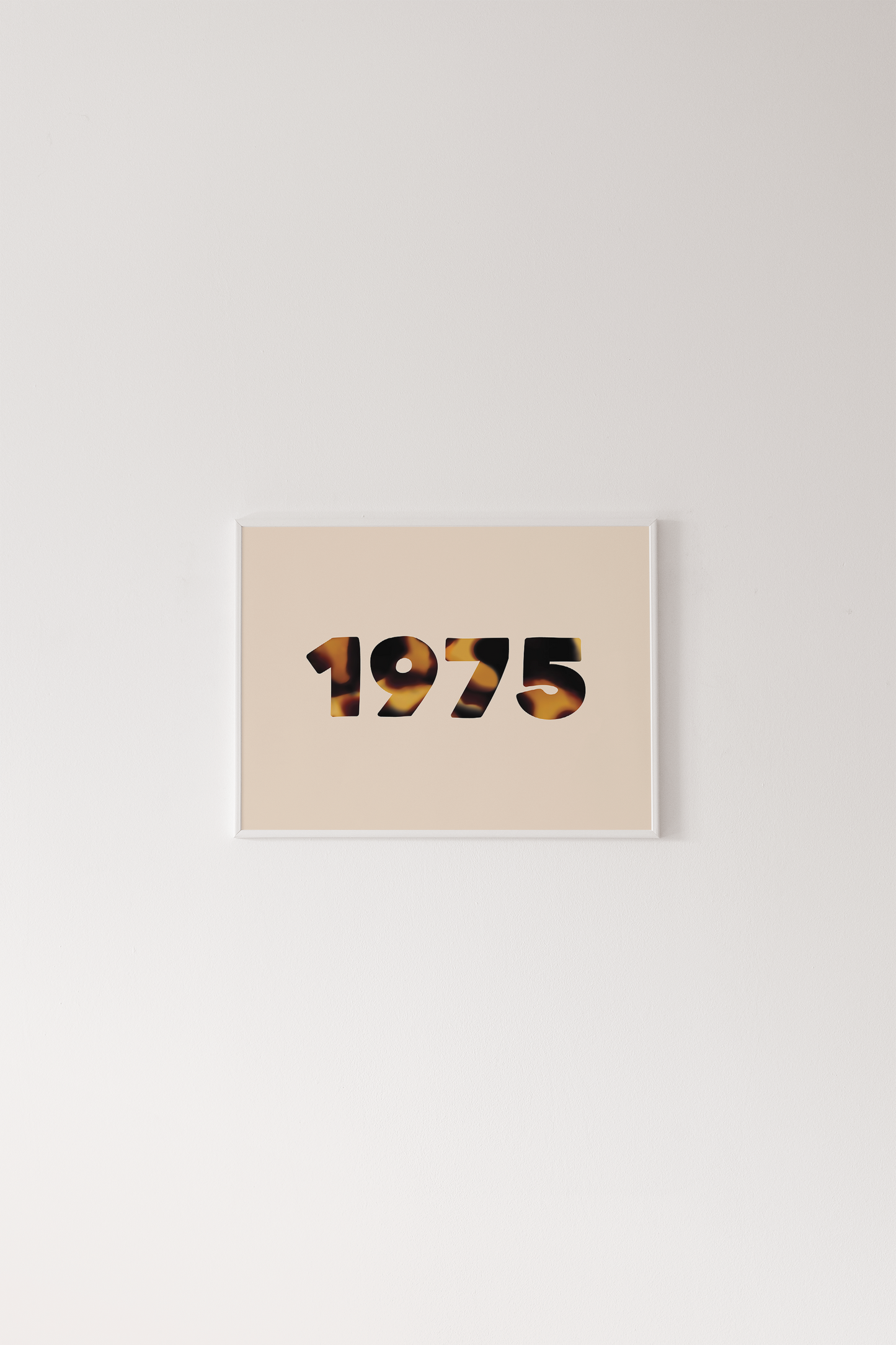 Poster with '1975' printed on a beige background
