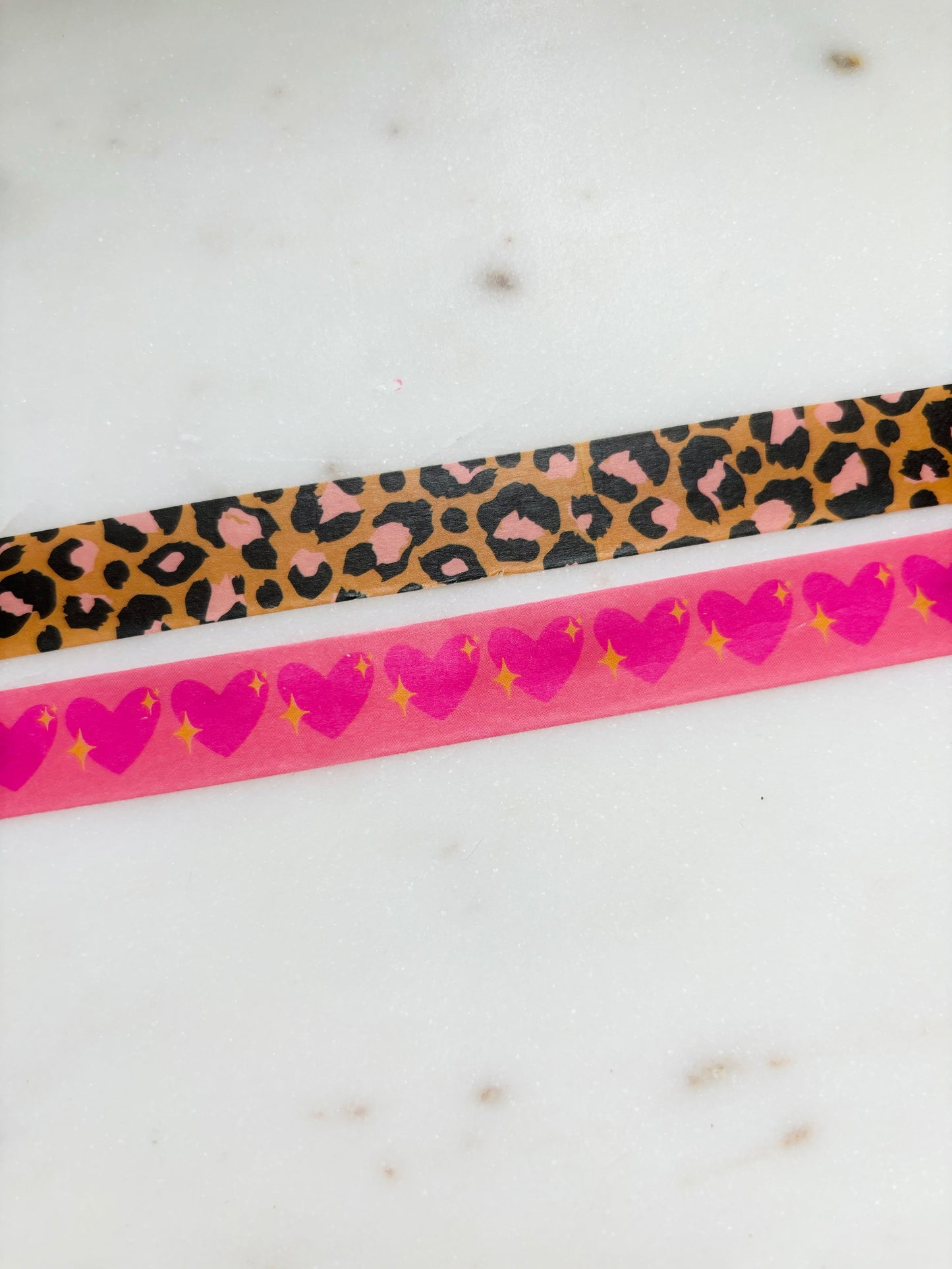 Pink Sparkling Heart Emoji Washi Tape