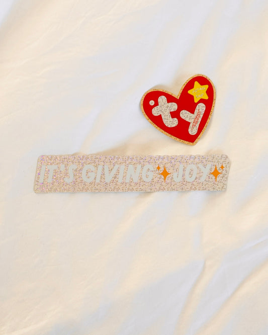 Disco Glitter It's Giving ✨Joy✨ Bookmark Sticker 🪩✨