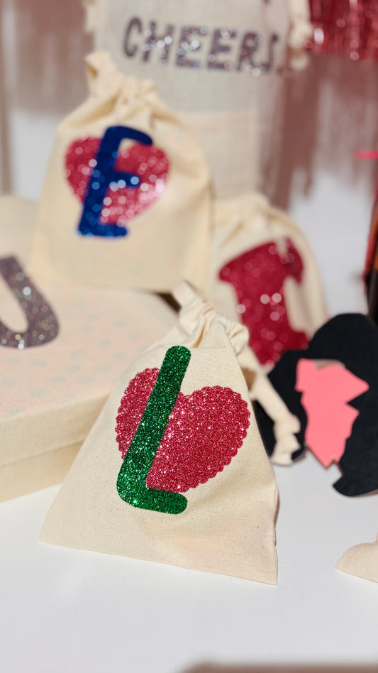 Letter + Heart Mini Gift Bag
