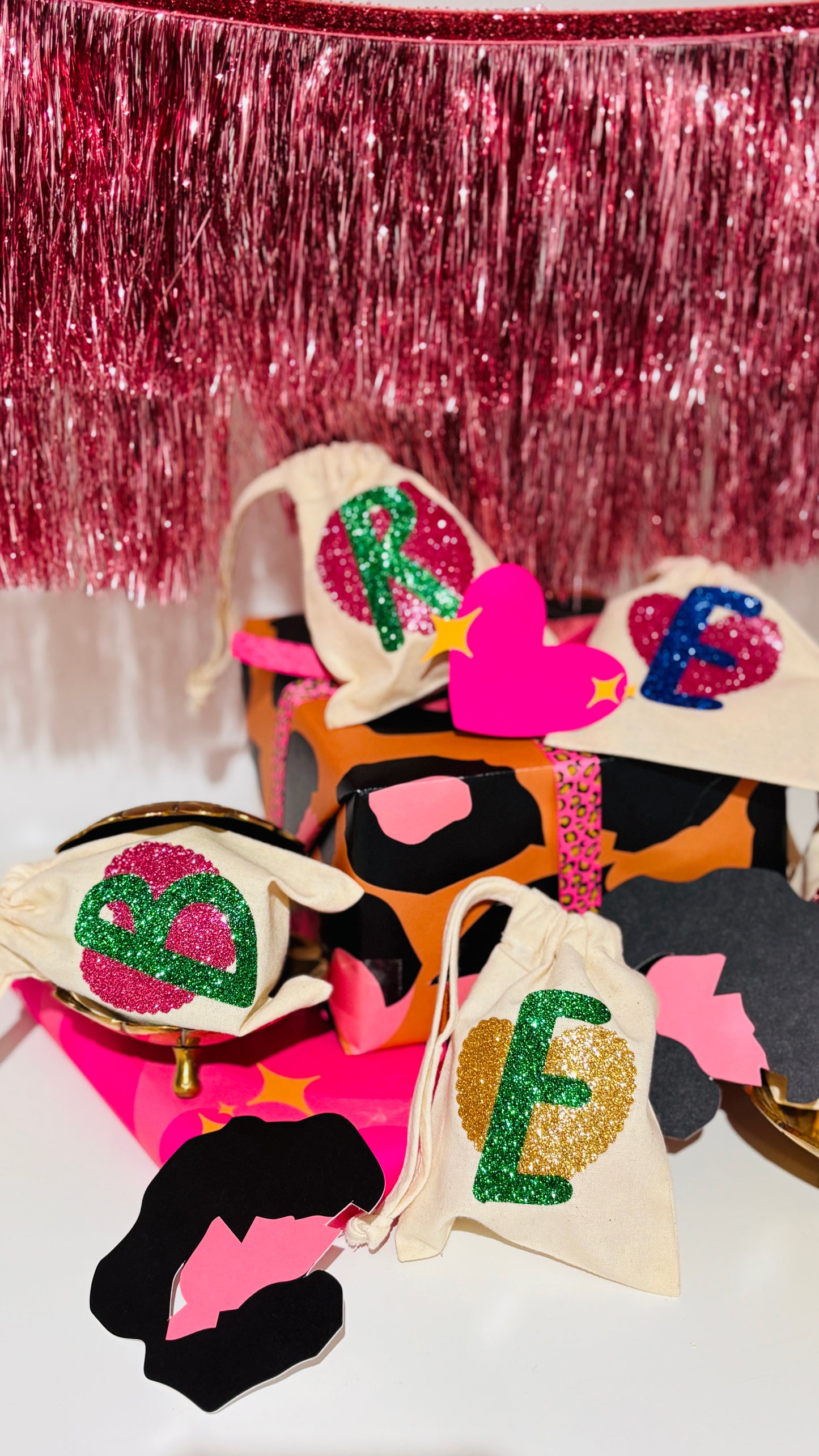 Letter + Heart Mini Gift Bag