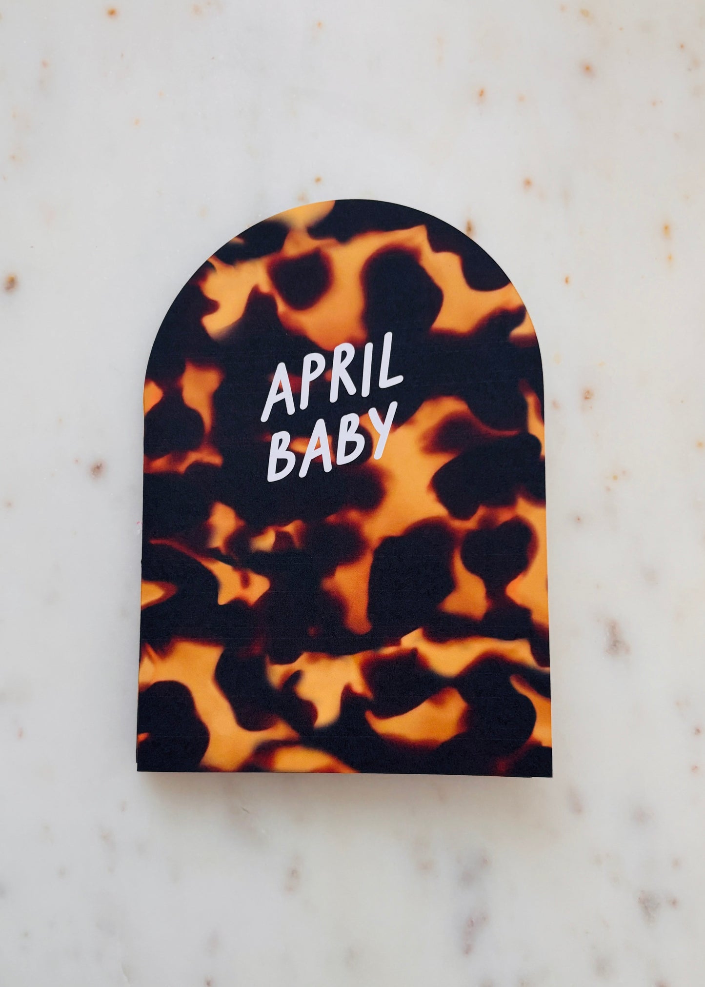 Month Baby Torty Tort Print Arch Birthday Card