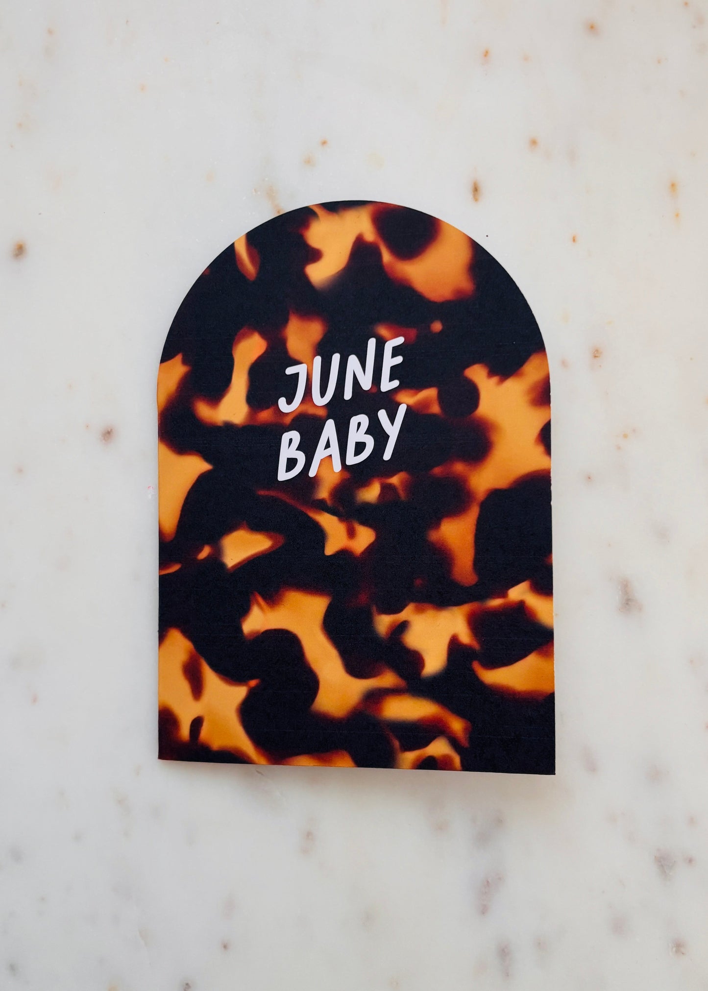 Month Baby Torty Tort Print Arch Birthday Card