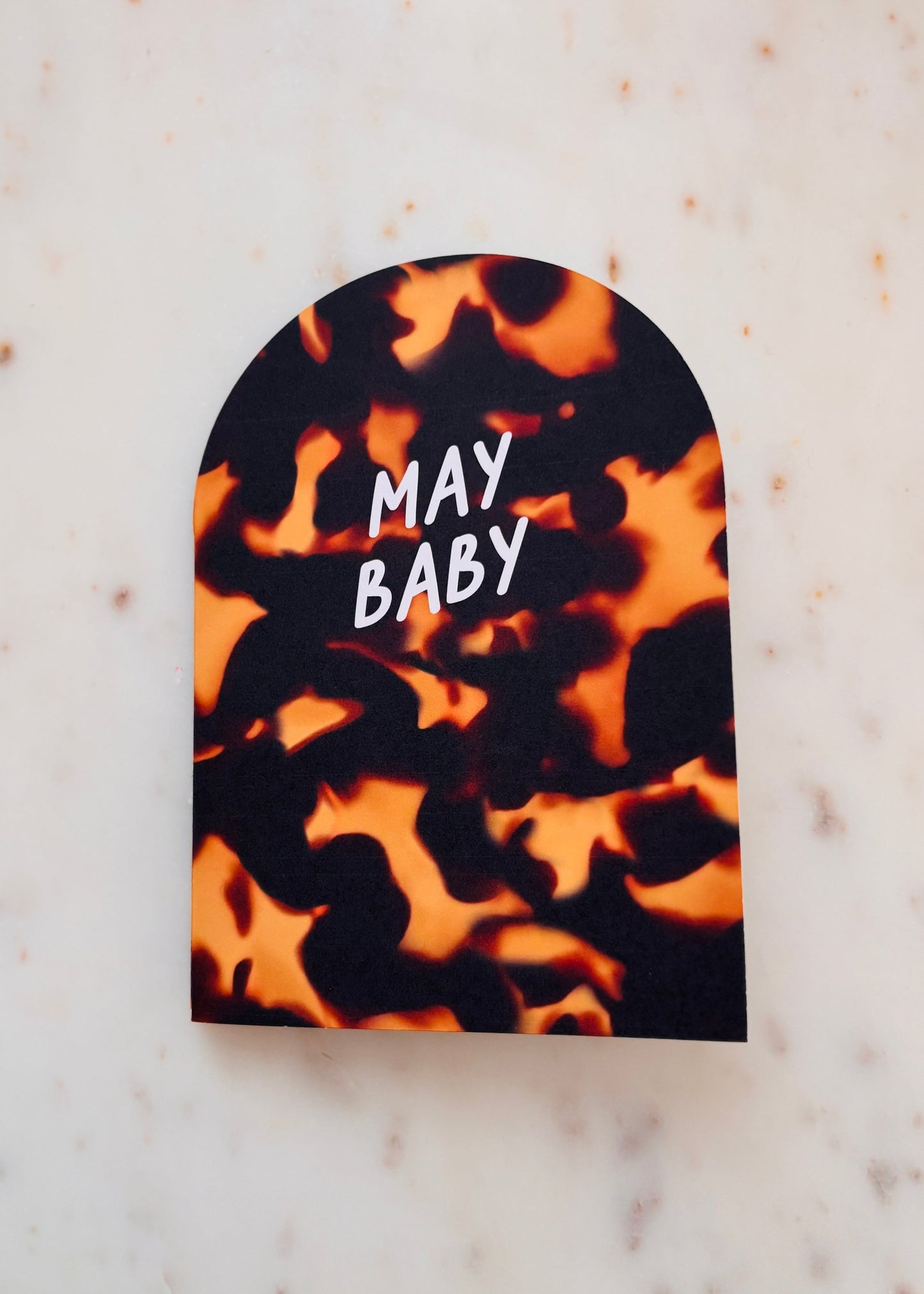 Month Baby Torty Tort Print Arch Birthday Card