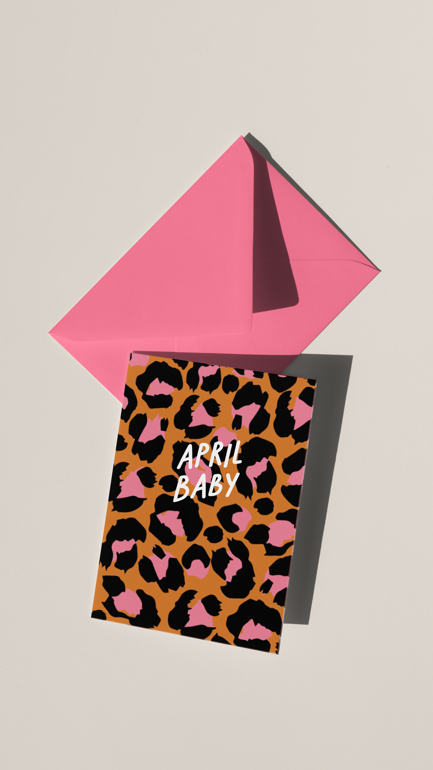 Month Baby Leopard Print Birthday Card