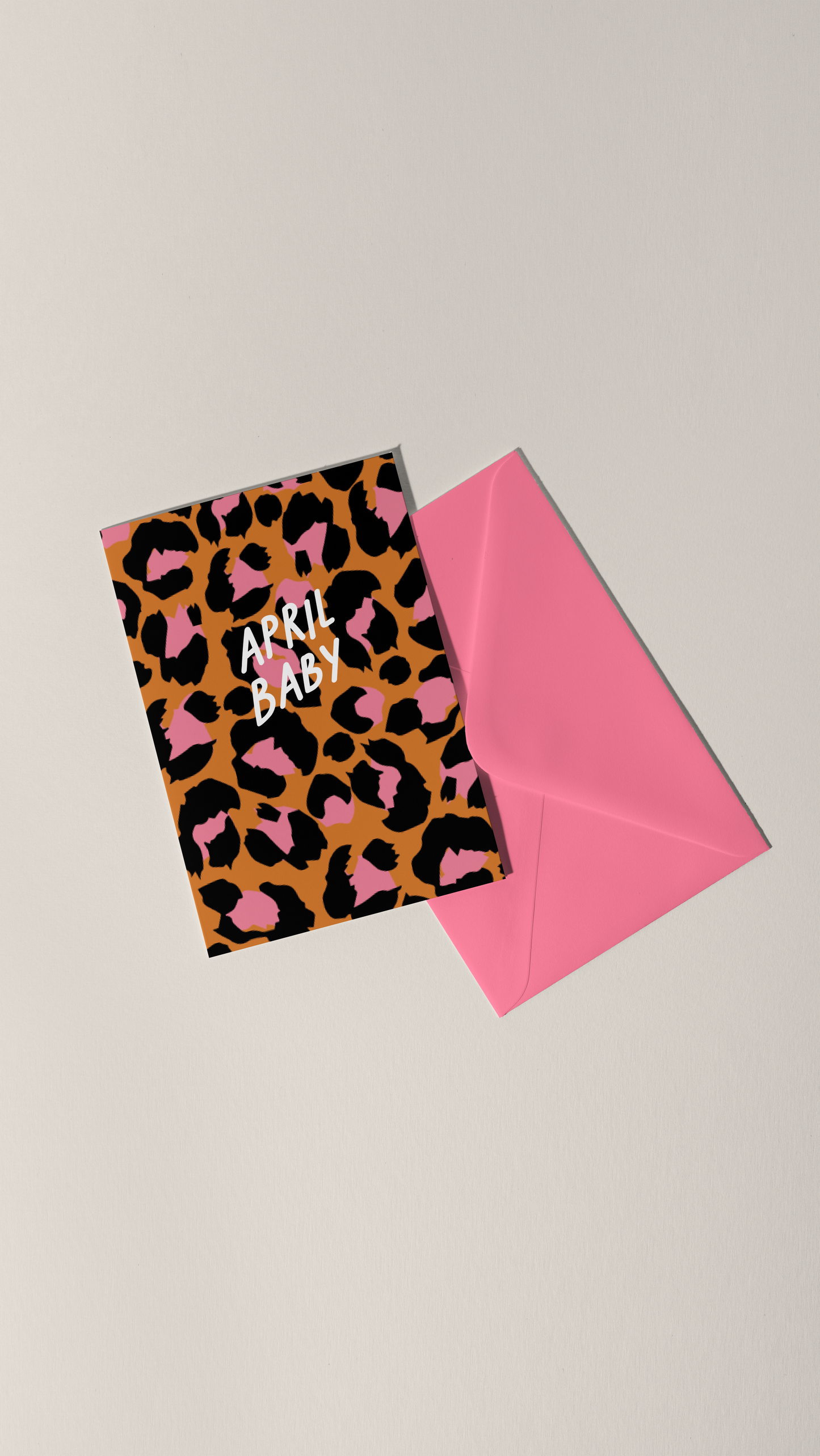 Month Baby Leopard Print Birthday Card