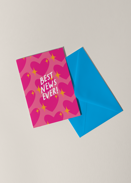 Pink Sparkling Heart Emoji 💖 Celebration Cards