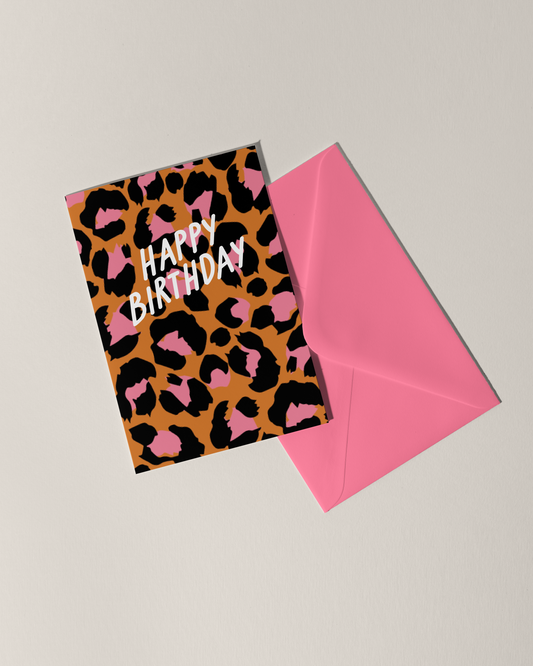 Leopard Print 🐆 Birthday Cards