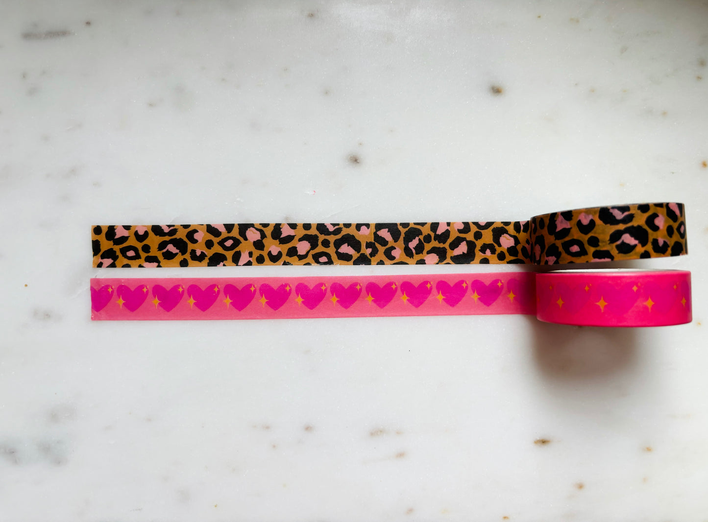 Pink Sparkling Heart Emoji Washi Tape