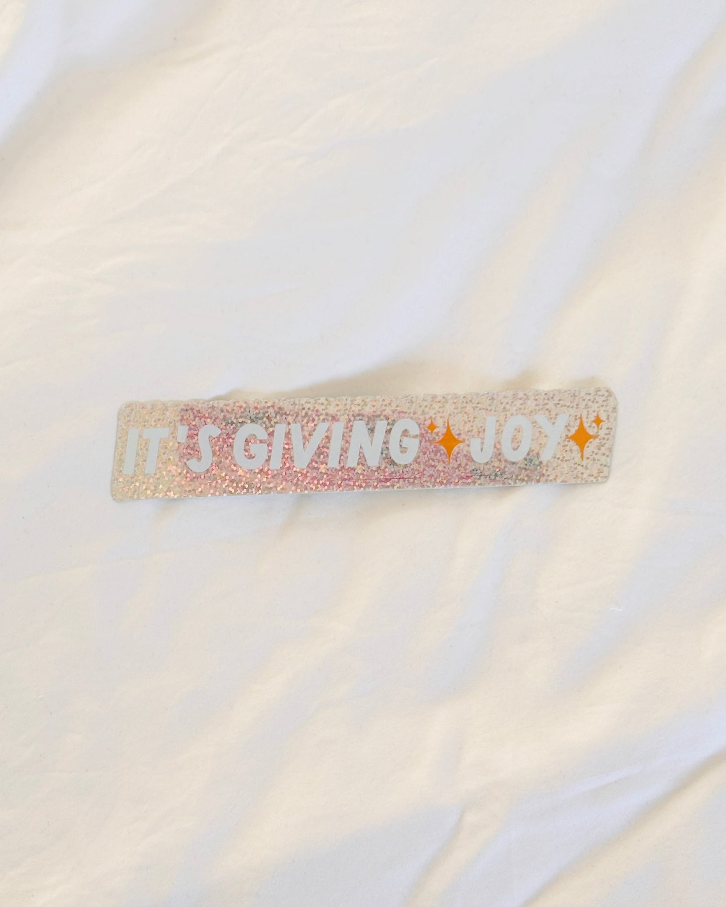 Disco Glitter It's Giving ✨Joy✨ Bookmark Sticker 🪩✨