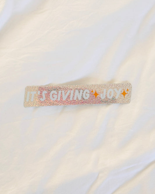 Disco Glitter It's Giving ✨Joy✨ Bookmark Sticker 🪩✨