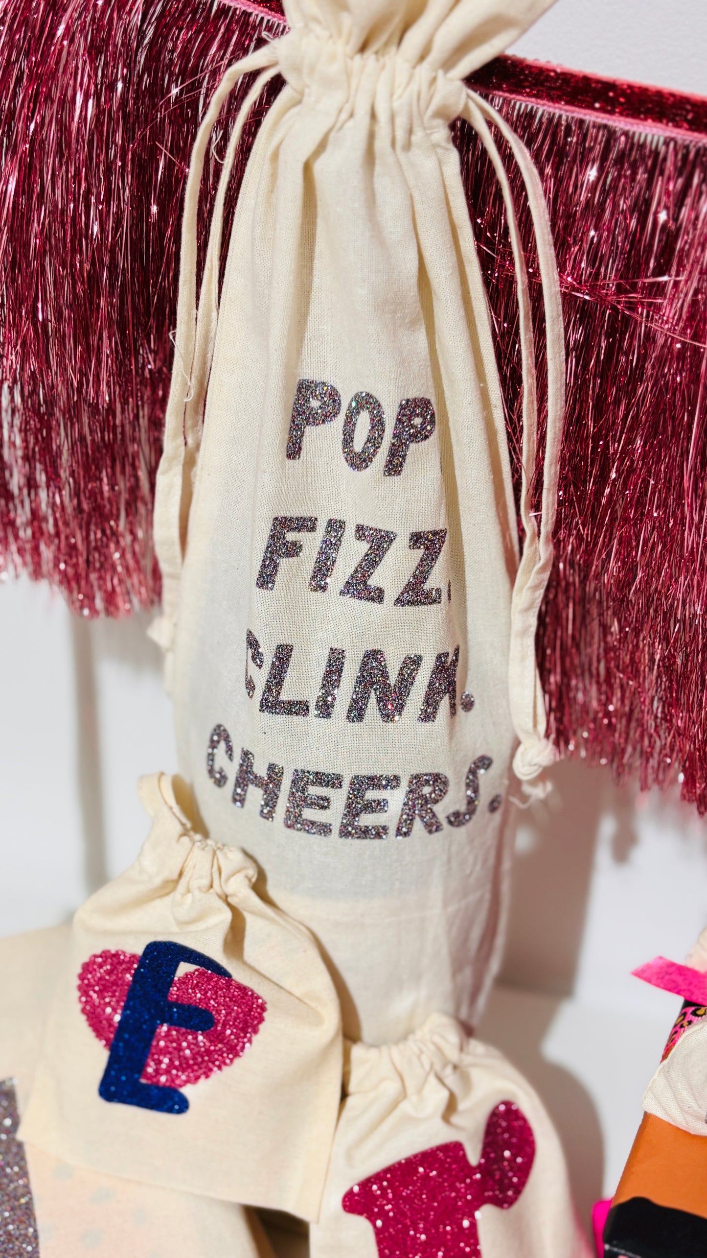 Pop. Fizz. Clink. Cheers. Bottle Gift Bag