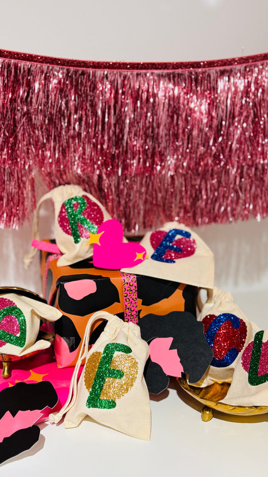 Letter + Heart Mini Gift Bag