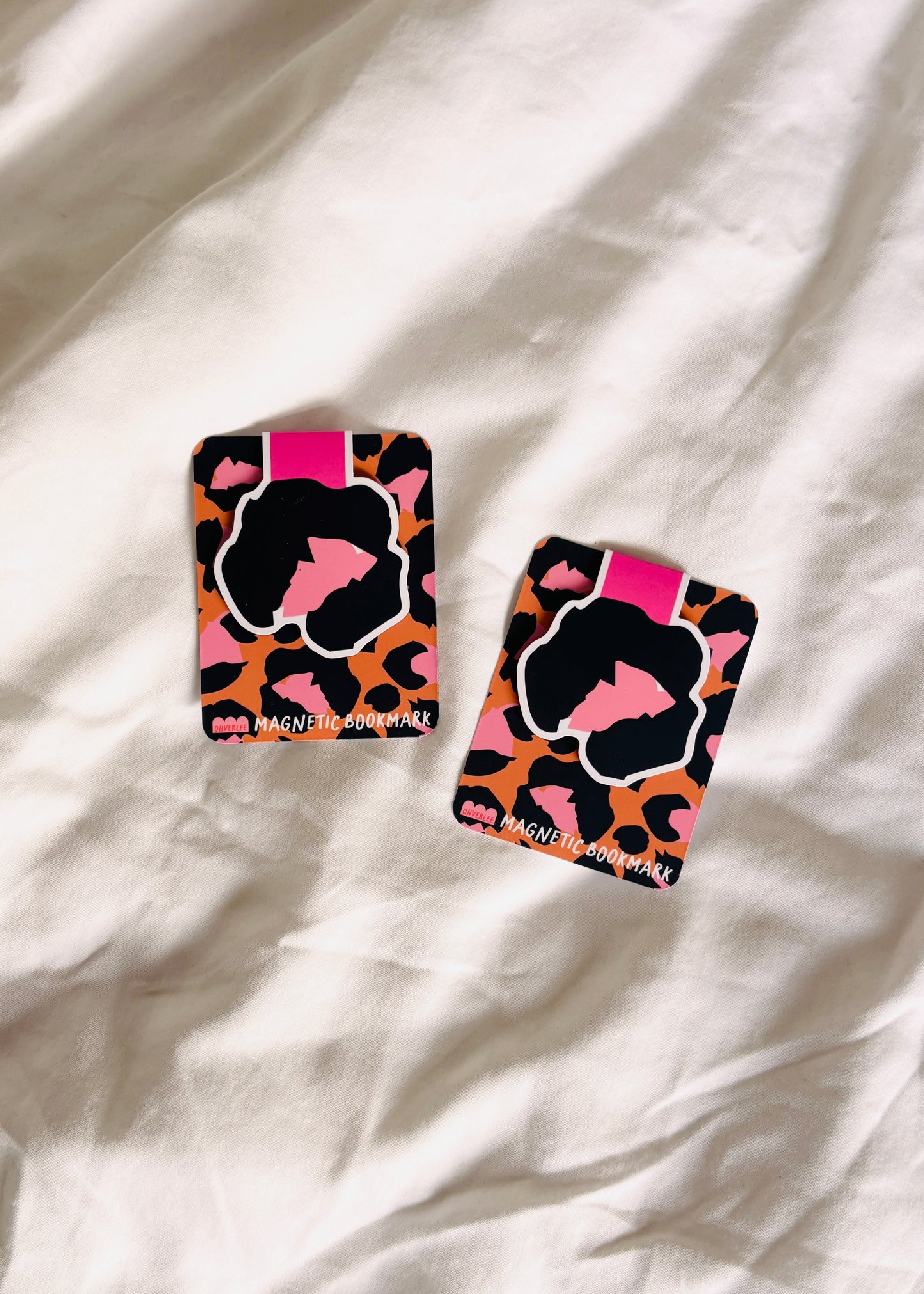 Leopard Print Abstract Shape Magnetic Bookmark