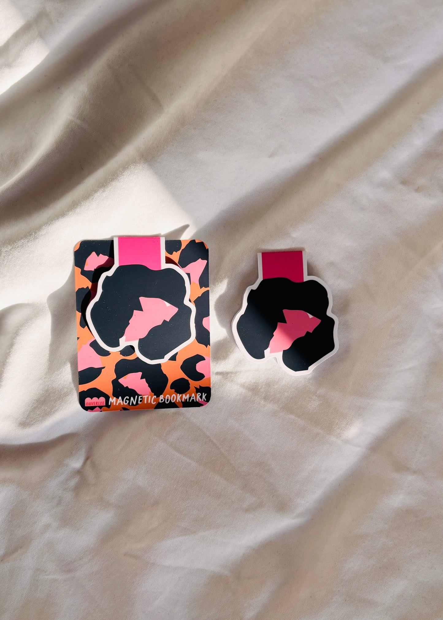 Leopard Print Abstract Shape Magnetic Bookmark