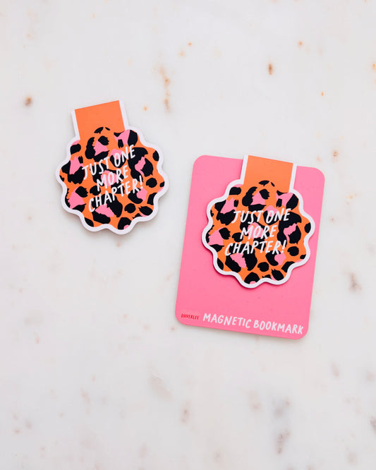 Leopard Print Just One More Chapter! Magnetic Bookmark
