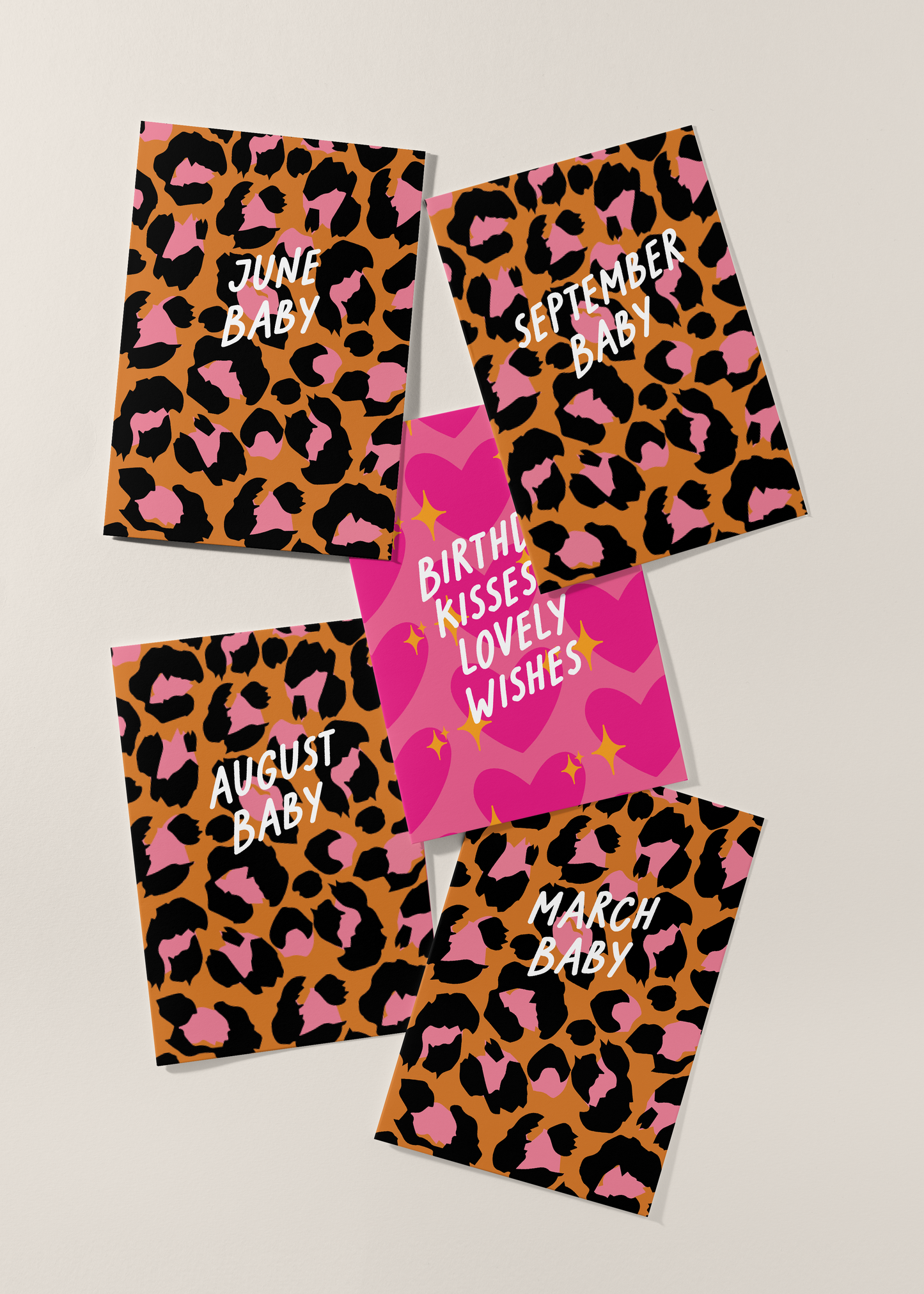 Month Baby Leopard Print Birthday Card