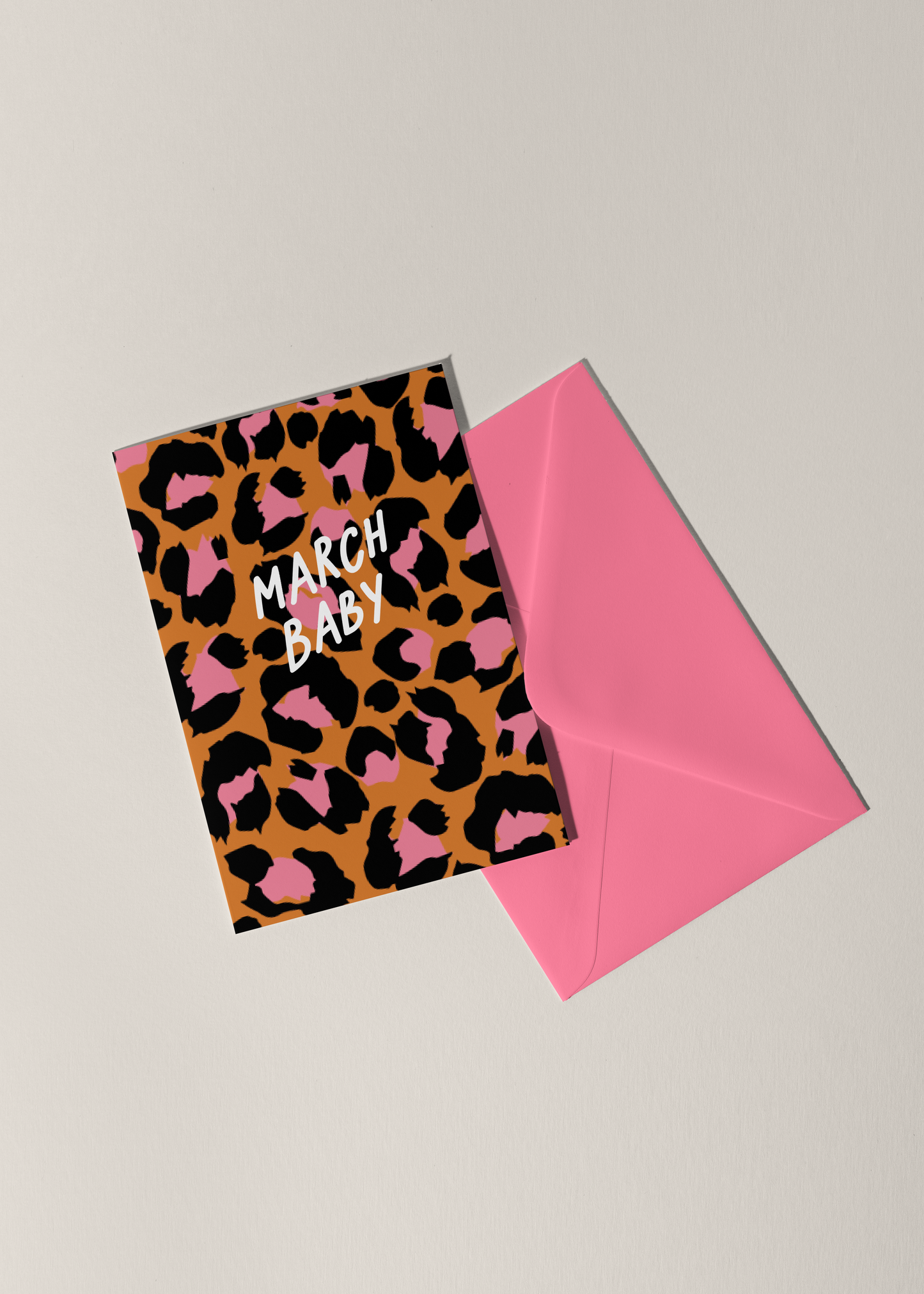 Month Baby Leopard Print Birthday Card