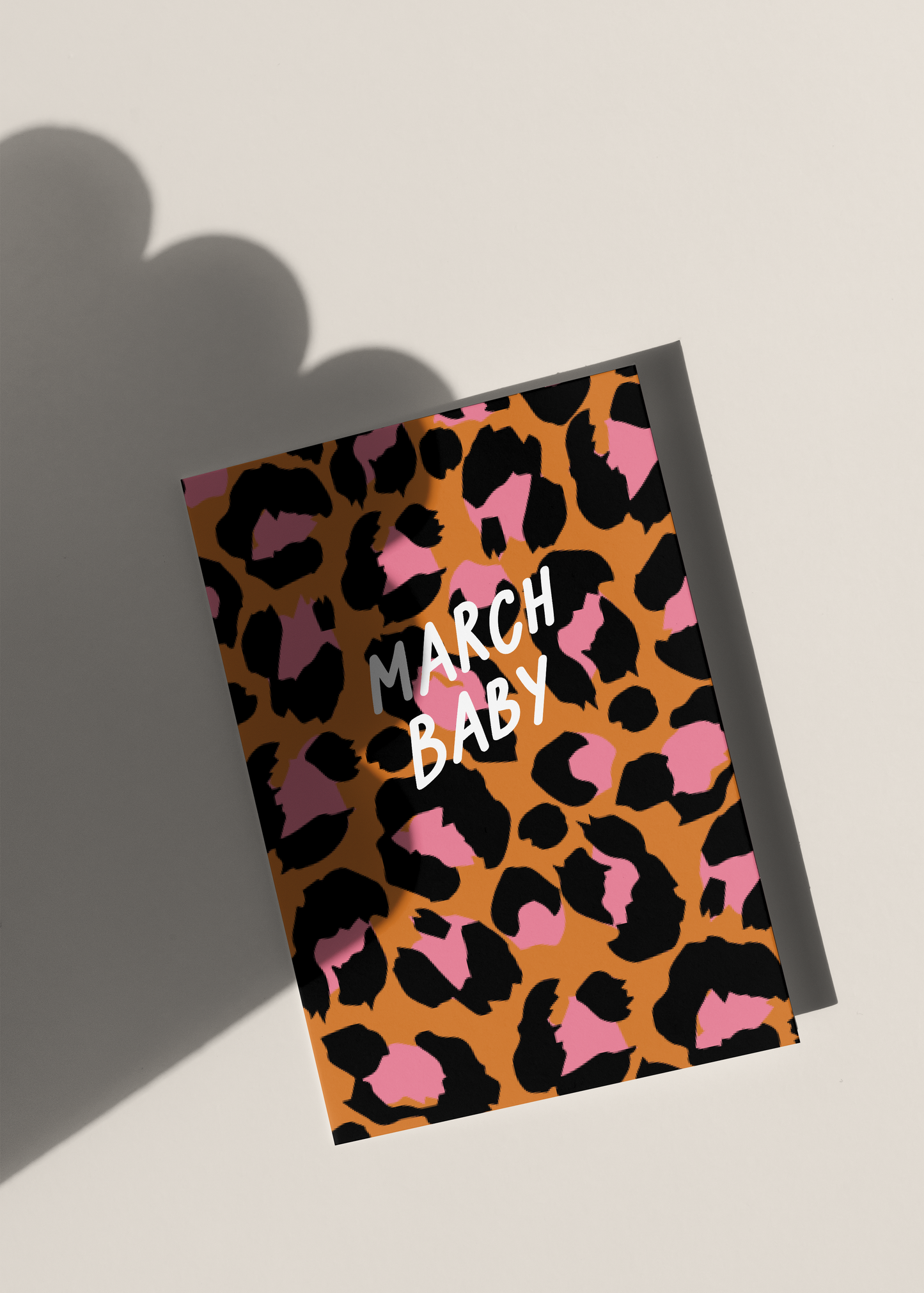 Month Baby Leopard Print Birthday Card