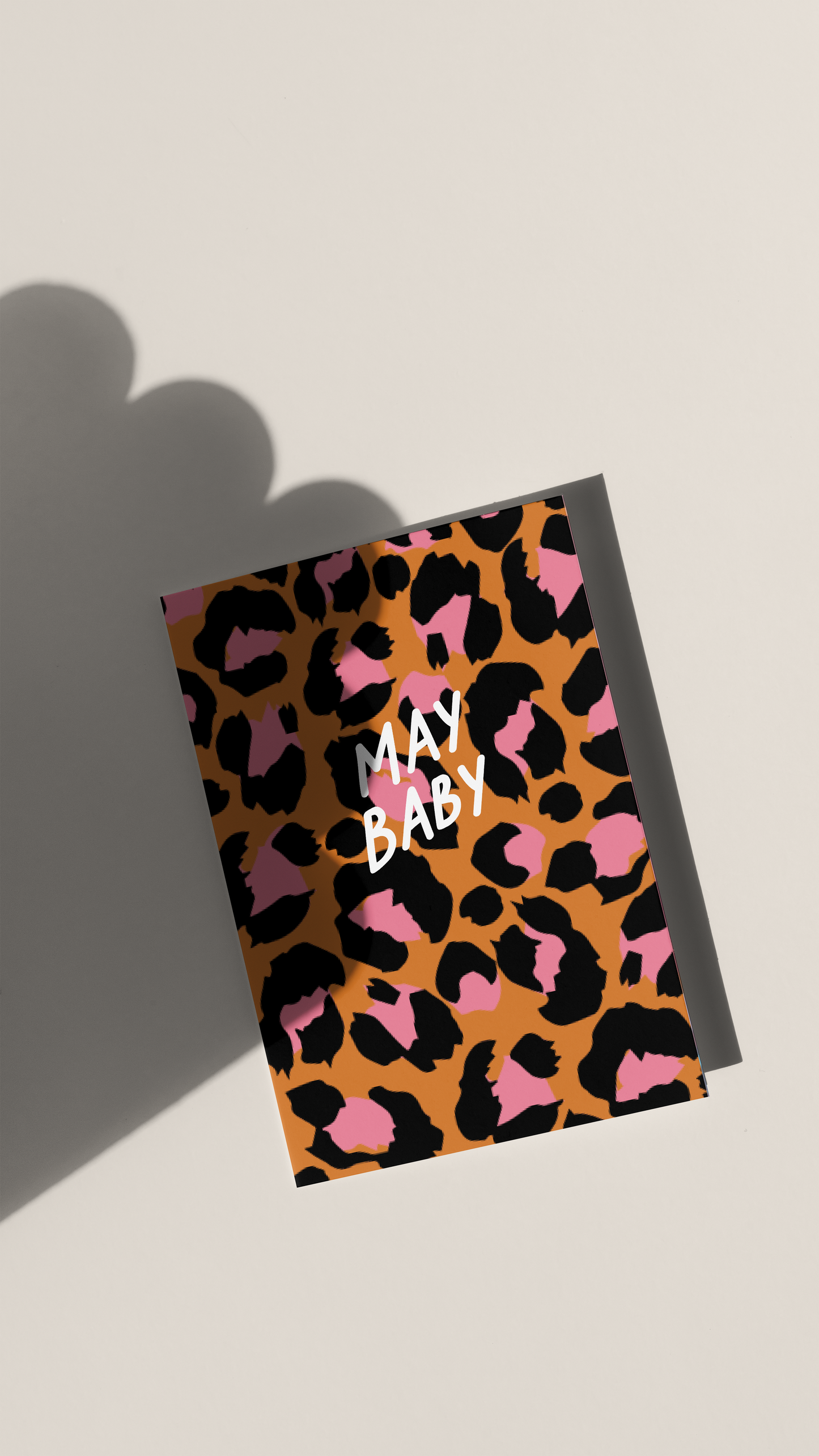 Month Baby Leopard Print Birthday Card